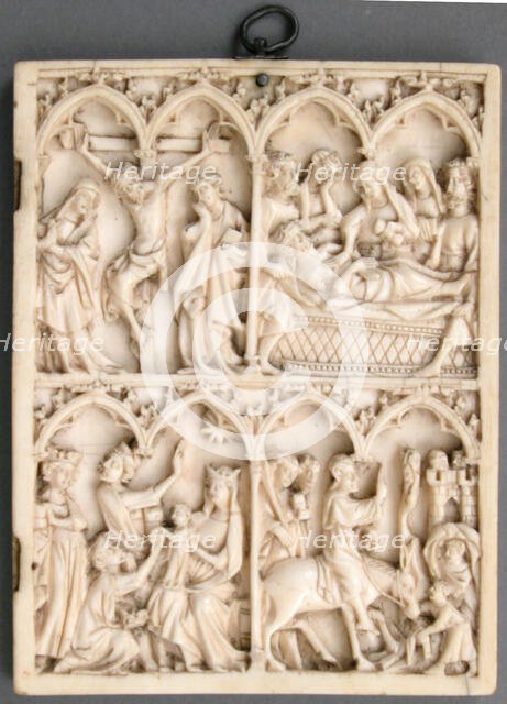Right Wing of a Diptych, French, 14th century. Creator: Unknown.