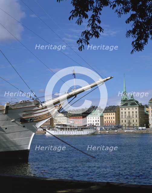 'AF Chapman' sailing ship (youth hostel), Stockholm, Sweden.