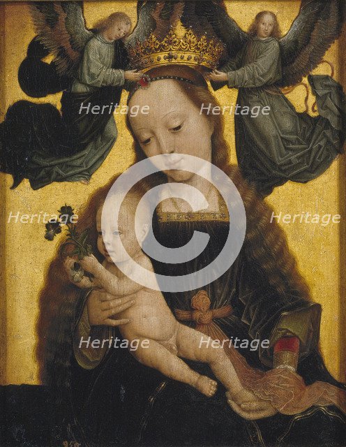 The Virgin and Child with Angels, c. 1520. Artist: David, Gerard (ca. 1460-1523)