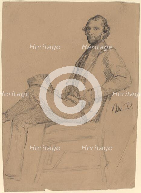 Seated Study of M.D.. Creator: Eastman Johnson.