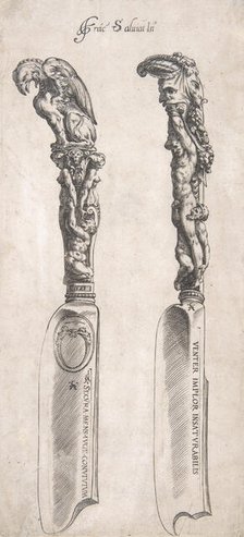 Design for Two Knife Handles, 1553-1615. Creator: Cherubino Alberti.