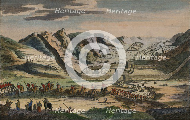 A View of the celebrated Great Wall of China, 1782. Artist: Unknown