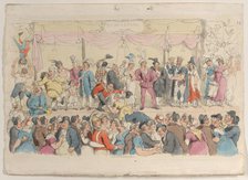 Plate 14: Richardson's Show, from "World in Miniature", 1816., 1816. Creator: Thomas Rowlandson.