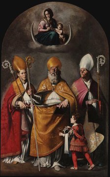 Saint Nicholas between Saints Januarius and Severus, 1614-1615. Creator: Vitale, Filippo (1585-1650).