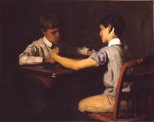 Checker Players, ca. 1895. Creator: Thomas Pollock Anshutz.