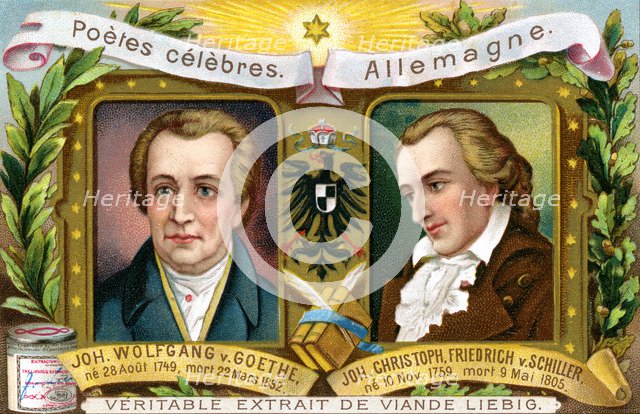 Johann Wolfgang von Goethe and Johann Christoph Friedrich von Schiller, c1900. Artist: Unknown