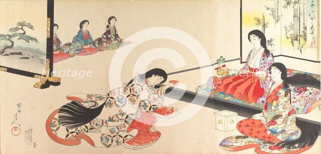 Chiyoda Castle (Album of Women), 1895., 1895. Creator: Chikanobu Yoshu.