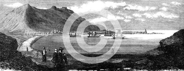 Sketches at Cartagena after the Siege: Mersel Kebir Bay,...Oran, with Spanish vessels of war, 1874. Creator: Unknown.