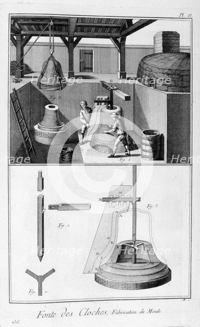 Iron bell casting, 1751-1777. Artist: Unknown