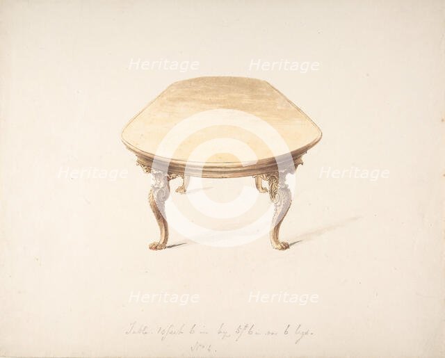 Design for a Dining Table, early 19th century. Creator: Anon.