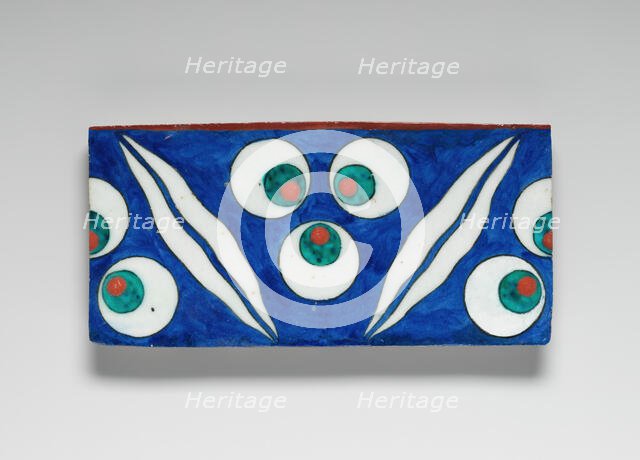 Tile with Cintamani Design, Turkey, ca. 1560-70. Creator: Unknown.