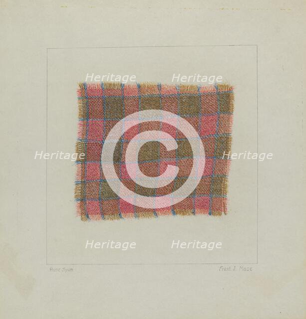 Homemade Cloth, 1935/1942. Creator: Frank J Mace.