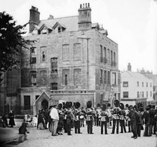 Band of the Grenadier Guards playing in Windsor, c1870-c1900. Artist: York & Son