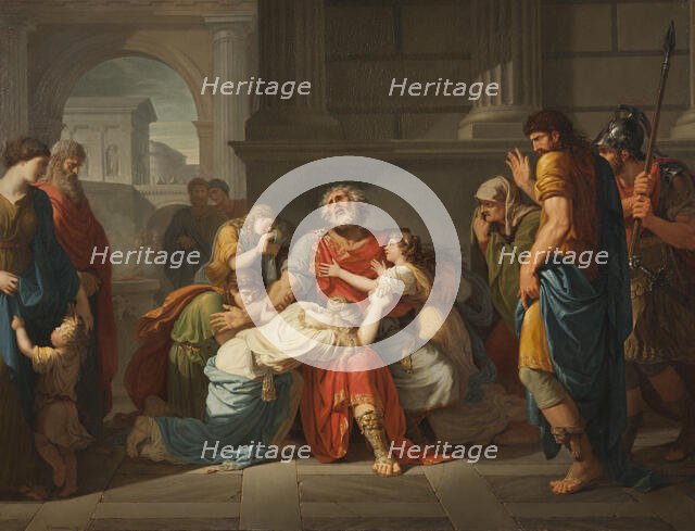 The Blind Oedipus Commending his Children to the Gods , 1784. Creator: Bénigne Gagneraux.