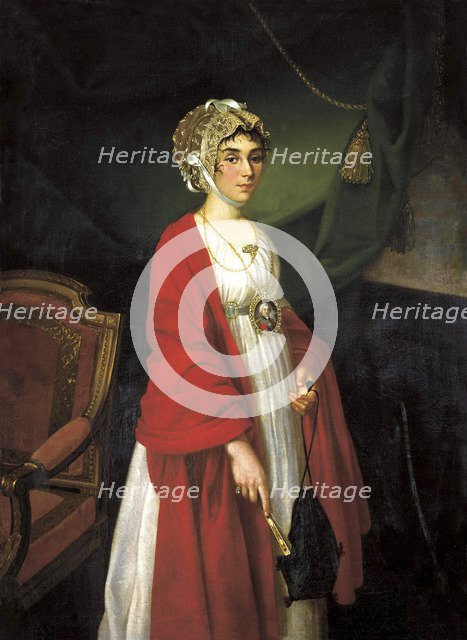 Portrait of the Actress and Singer, Countess Praskovya Sheremetyeva ', (Zhemchugova) (1768-1803), 18 Creator: Argunov, Nikolai Ivanovich (1771-after 1829).