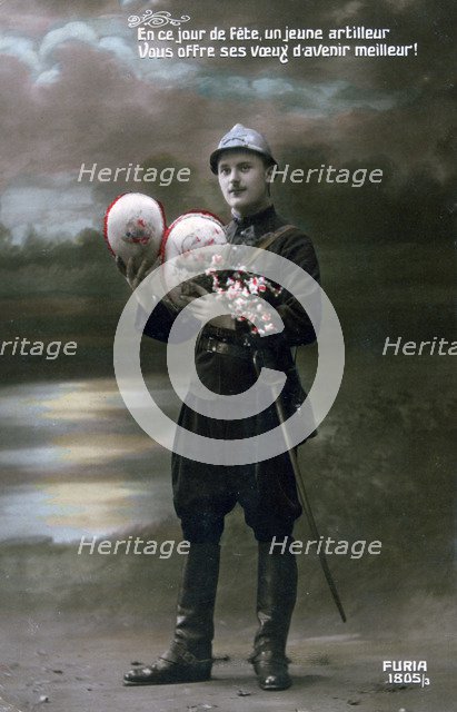 French WWI postcard, 1914-1918. Artist: Unknown