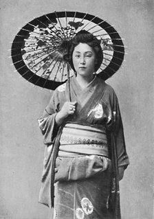 A Japanese lady in walking costume, 1902. Artist: Unknown.