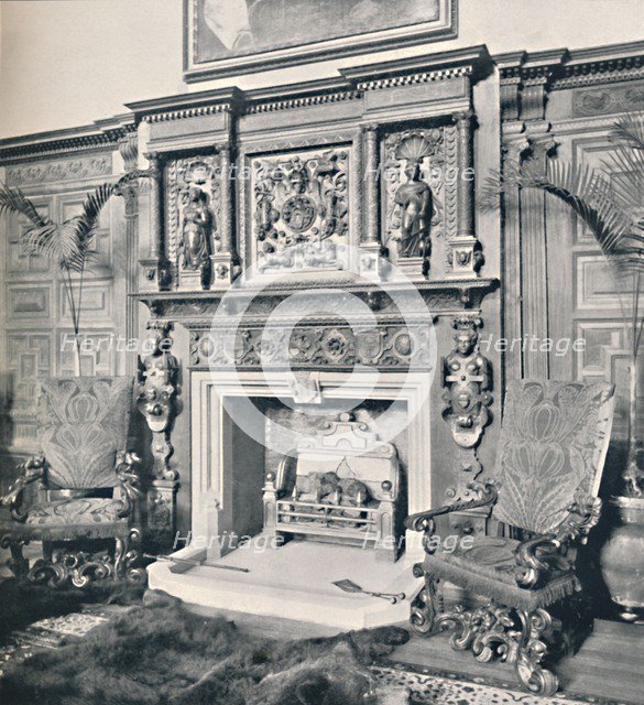 'Chimney-Piece in the Great Hall, Castle Ashby, Northampton', 1927. Artist: Unknown.
