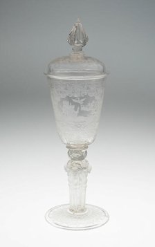 Goblet (Pokal) with Herm Stem, Western Germany, 1734. Creator: Unknown.