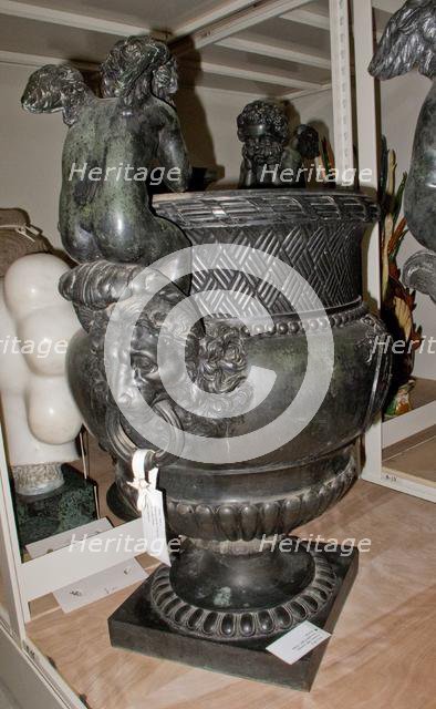 Urn with Putti, 1700s. Creator: Unknown.