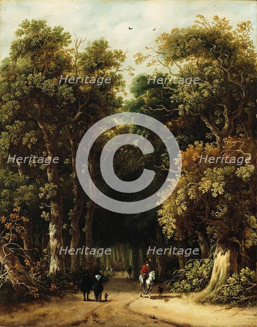Landscape with Carriage, between 1665 and 1670. Creator: Roelof van Vries.