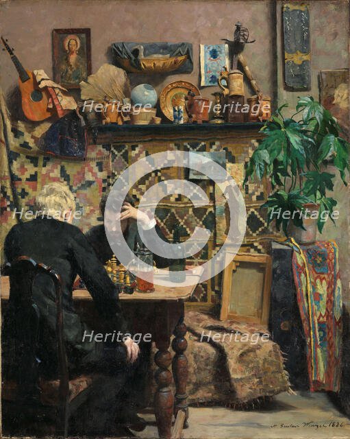 Chess players, 1886. Creator: Wentzel, Gustav (1859-1927).