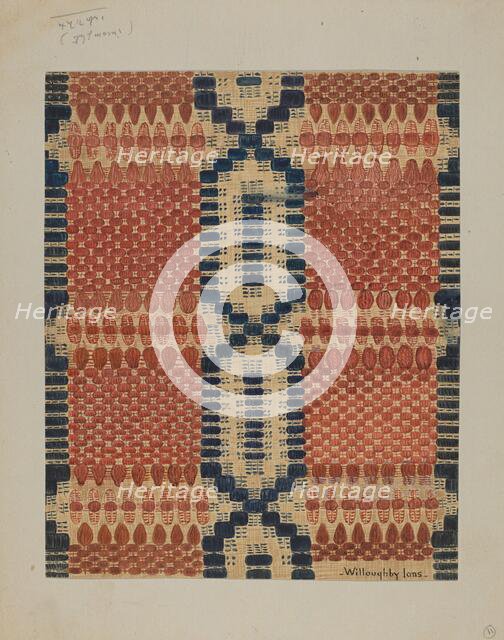 Coverlet, 1935/1942. Creator: Willoughby Ions.