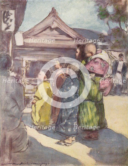 'Watching the Play', c1887, (1901). Artist: Mortimer L Menpes.