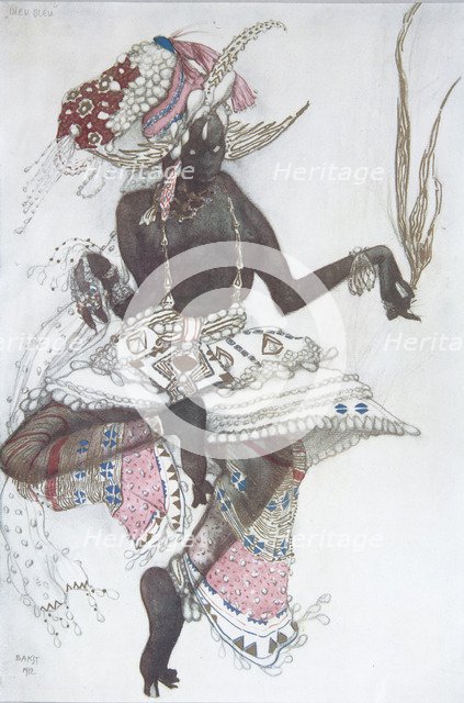 Costume design for the Ballet Blue God by R. Hahn, 1912. Artist: Bakst, Léon (1866-1924)