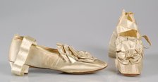 Wedding slippers, probably American, 1867-75. Creator: Unknown.