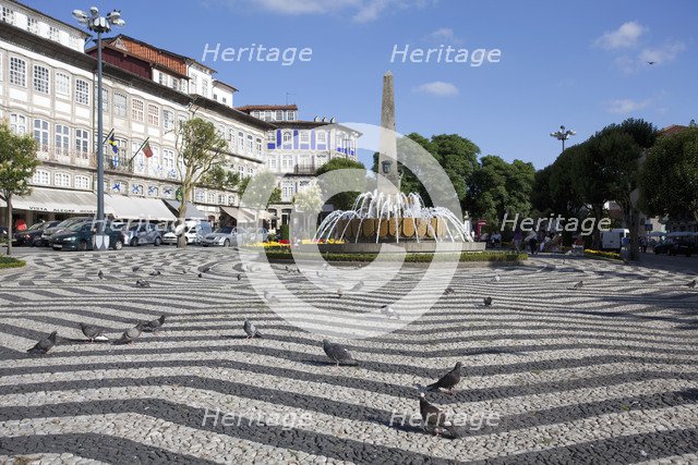 Obelisk and fountain, Republic Square, Braga, Portugal, 2009.  Artist: Samuel Magal