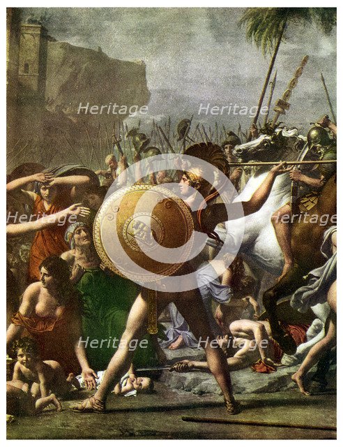 Hero worship: detail from 'The Intervention of the Sabine Women', 1799 (1956). Artist: Unknown