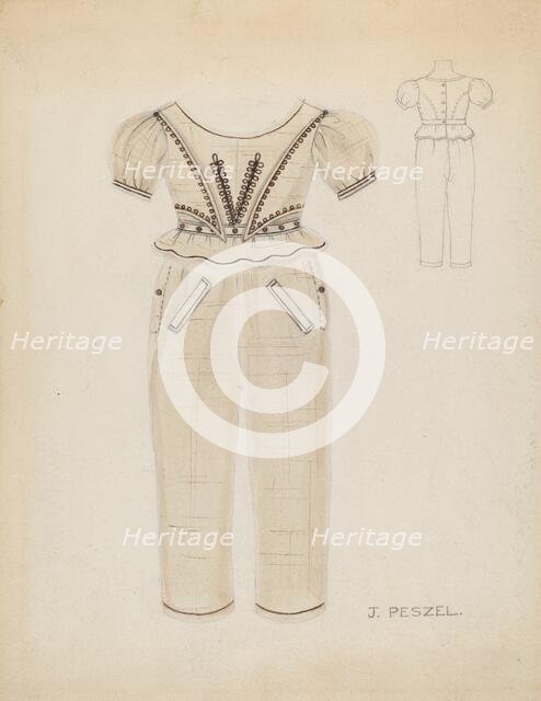 Boy's Suit, c. 1936. Creator: Jean Peszel.