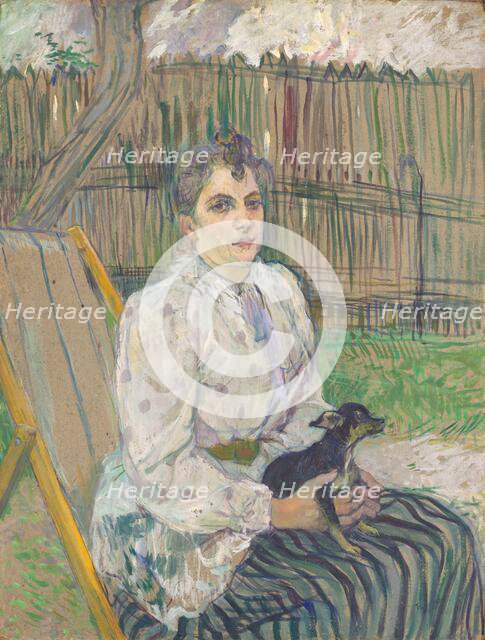 Lady with a Dog, 1891. Creator: Henri de Toulouse-Lautrec.