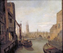 'London Bridge from Pepper Alley Stairs', 1788.                                                    Artist: William Marlow