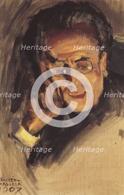 Portrait of Gustav Mahler, 1907. Artist: Gallen-Kallela, Akseli (1865-1931)