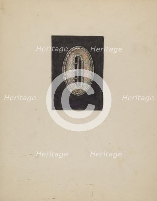 Dress Buckle, c. 1936. Creator: Bertha Semple.