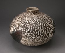 Jar with Interlocking-Stepped Motifs in Diagonal Pattern, A.D. 950/1400. Creator: Unknown.