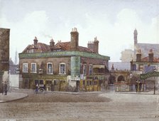 Green Gate Tavern at the junction of City Road and Bath Street, London, c1880. Artist: John Crowther