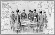 Meeting of opposing Generals, Russo-Japanese War, 1904-5. Artist: Unknown