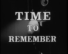 "Time to Remember" - title card, 1929.  Creator: British Pathe Ltd.