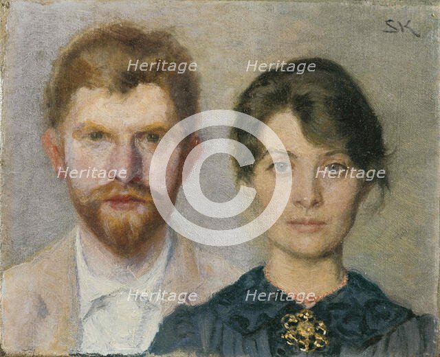 Double portrait of Marie and Peder Severin Krøyer, 1890. Creator: Krøyer, Peder Severin (1851-1909).