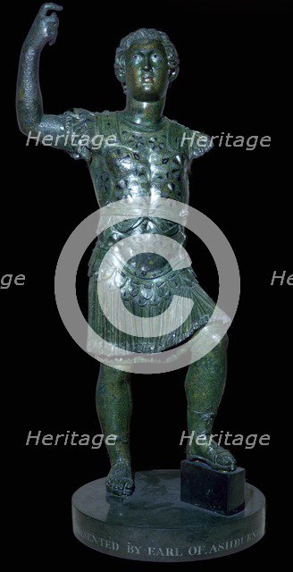 Copper alloy statuette of Nero in the guise of Alexander the Great, Roman Britain, 1st century AD. Artist: Unknown