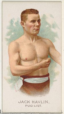 Jack Havlin, Pugilist, from World's Champions, Series 2 (N29) for Allen & Ginter Cigarette..., 1888. Creator: Allen & Ginter.