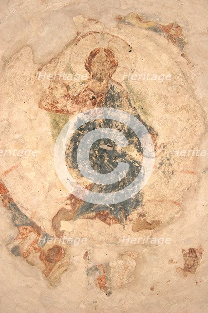 The Ascension of Christ, 1313. Artist: Ancient Russian frescos  