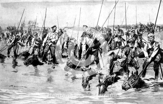 Horsemanship of the Cossacks, First World War, 1914. Artist: Unknown