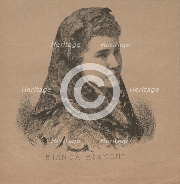 Portrait of the Opera singer Bianca Bianchi (1855-1947), 1879. Creator: Schubert, August (1844-1903).