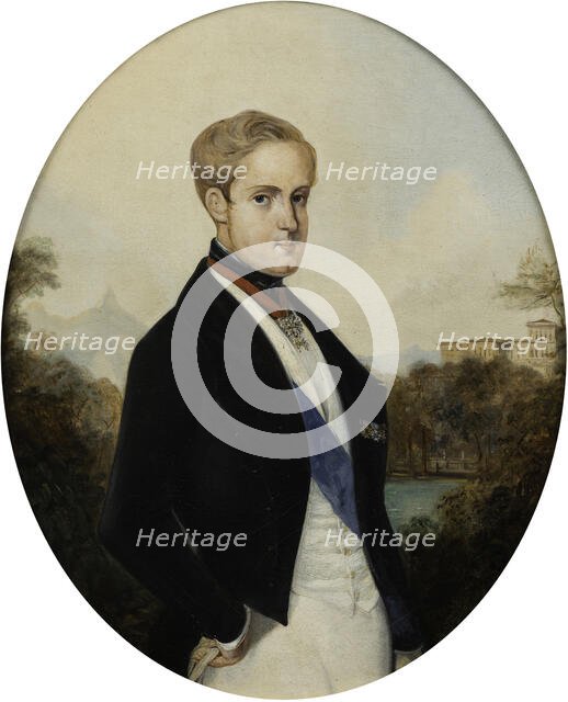 Portrait of Emperor Peter II of Brazil (1825-1891), 1846. Creator: Rugendas, Johann Moritz (1802-1858).