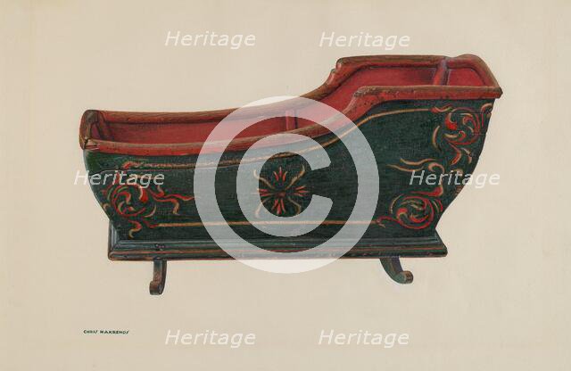 Cradle, c. 1940. Creator: Chris Makrenos.