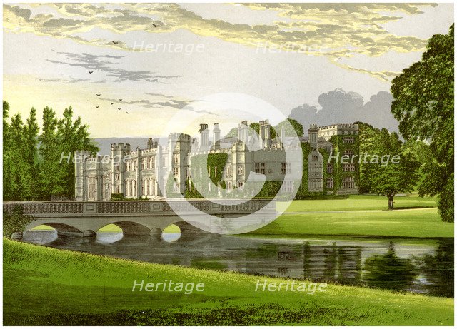 Deene Park, Northamptonshire, home of the Countess of Cardigan, c1880. Artist: Unknown